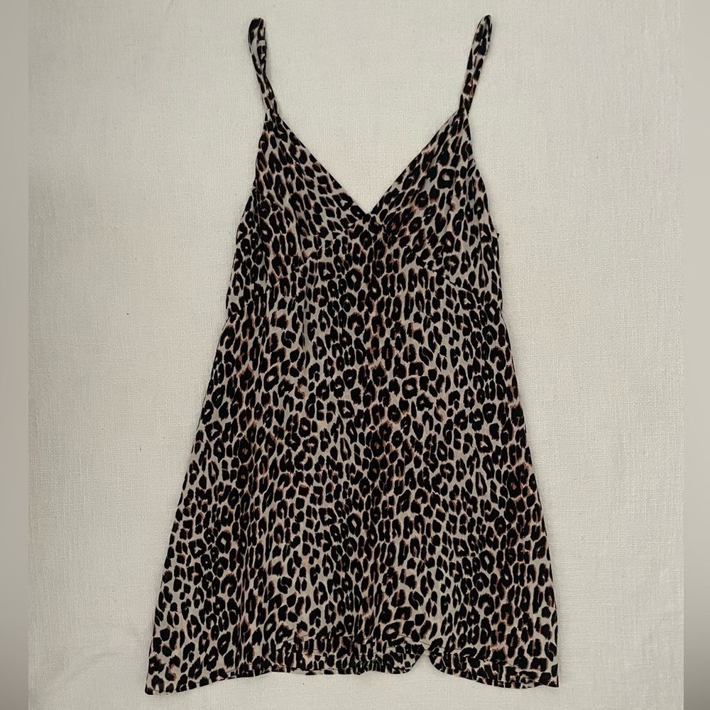 Reformation Short Babydoll Cheetah Leopard Dress